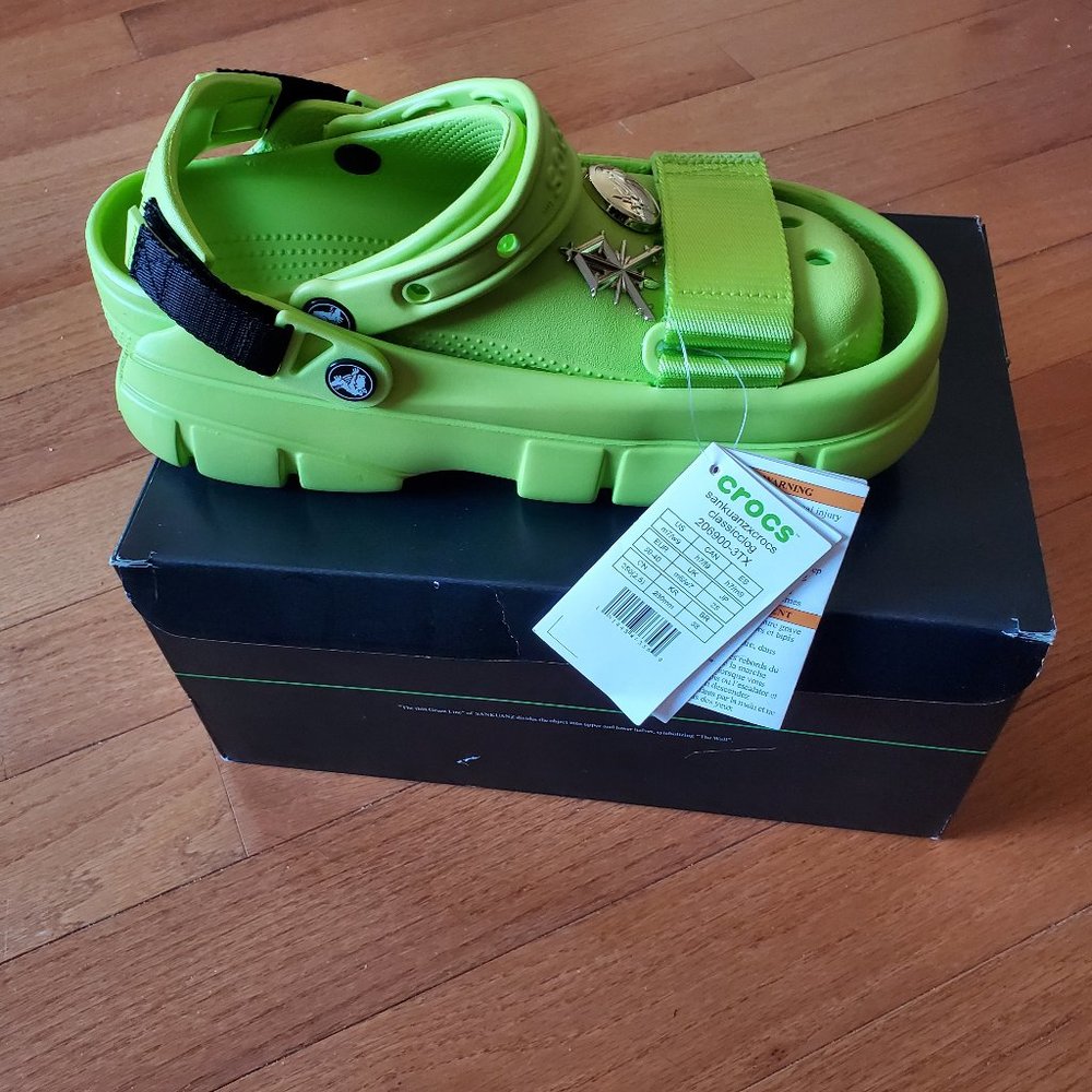 NEW CROCS X SANKUANZ LIME COLOR 2 in 1 - Picture 6 of 6